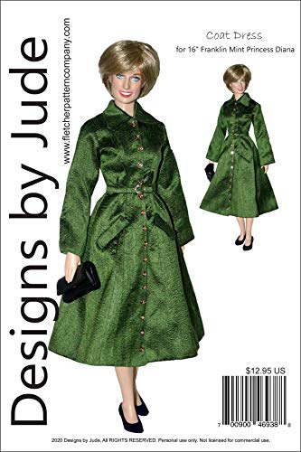 Coat Dress Doll Clothes Sewing Pattern for 16