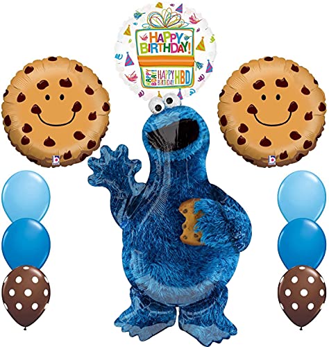 Mayflower Products Cookie Monsters Birthday party supplies and Balloon Decorations