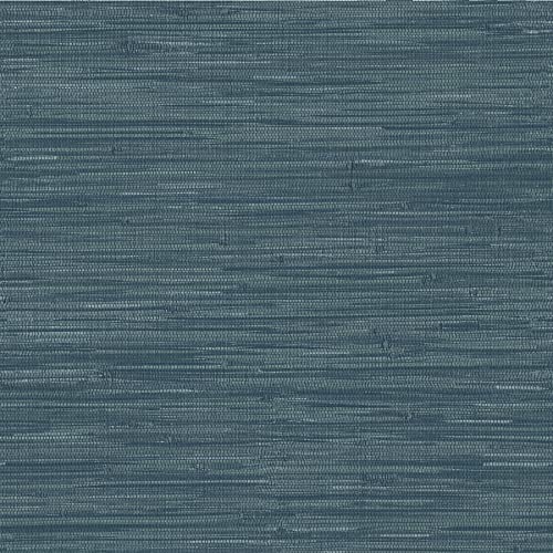 NuWallpaper NU2874 Navy Grassweave Peel & Stick Wallpaper, Blue