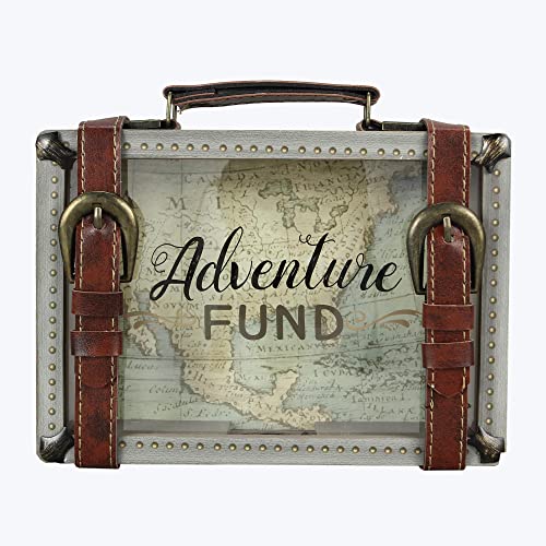 Young's Inc. Wood Adventure Travel Bank - 9'' L x 2