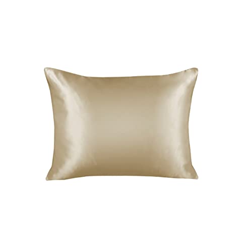 Luxury Satin Pillowcase w/Hidden Zipper, King Size, Champagne