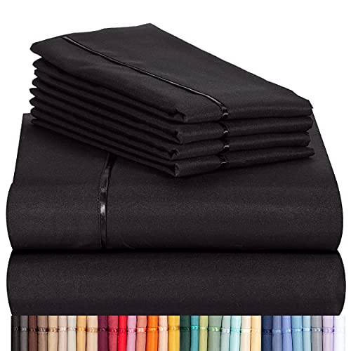 LuxClub 6 PC Sheet Set Sheets Deep Pockets 18