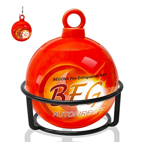 Automatic Portable Fire Ball Extinguisher with Bracket and Hook Mount, Fire Suppression Ball Self-Activation for Extinguishing ABCEF Type Fire