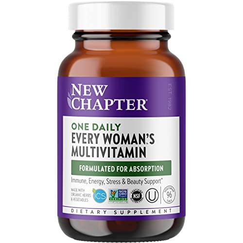 New Chapter Women's Multivitamin + Immune Support – Every Woman's One Daily with Fermented Nutrients, 96 Count