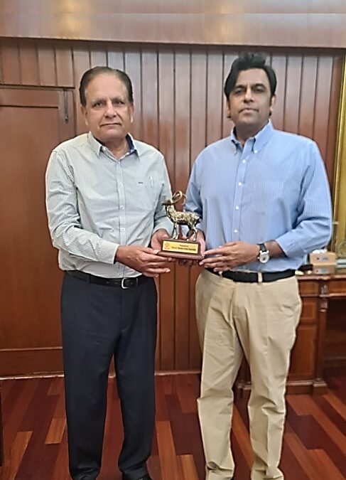 Fawad Ijaz Khan Chairman Pakistan Veterans Cricket Association met today Mr. Asif Hyder Shah Chief Secretary Government of Sindh